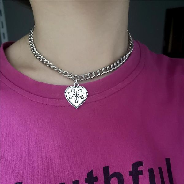 chains kpop harajuku goth punk heart love aesthetic stainless steel thick chain clavicle necklace for egirl couple trendy jewelry gifts, Silver
chains kpop harajuku goth punk heart love aesthetic stainless steel thick chain clavicle necklace for egirl couple trendy jewelry gifts, Silver