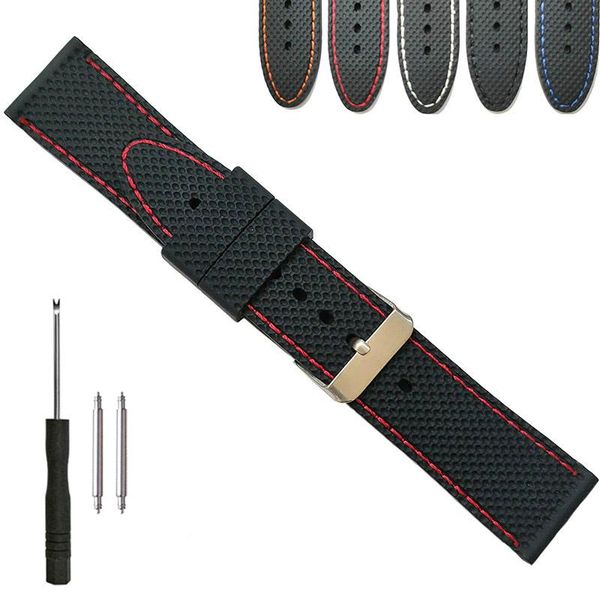watch bands 18mm 20mm 22mm 24mm stitching silicone rubber band soft black contrast stitched strap for fashion casual watches, Black;brown
watch bands 18mm 20mm 22mm 24mm stitching silicone rubber band soft black contrast stitched strap for fashion casual watches, Black;brown