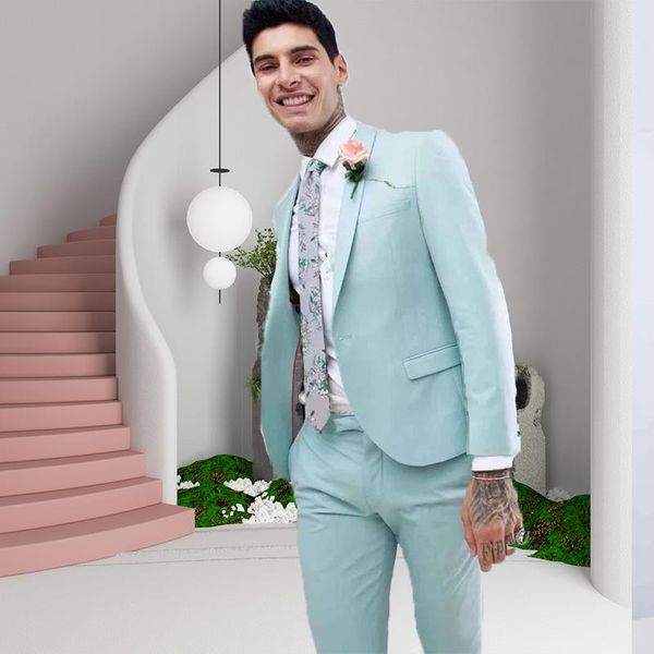 men's suits & blazers mint green men suits2 pieces costume homme summer beach lapel groomsmen solid color wedding prom jacket+pant, White;black
men's suits & blazers mint green men suits2 pieces costume homme summer beach lapel groomsmen solid color wedding prom jacket+pant, White;black