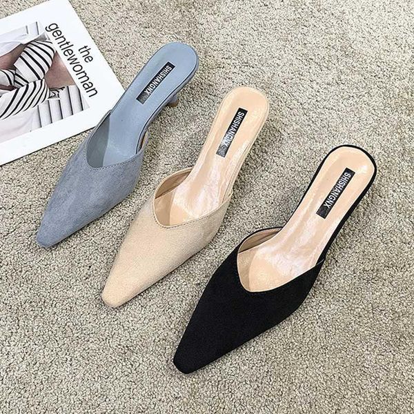 slippers half women 2021 versatile pointed fashion high heels slim summer women's shoes net red sandals1, Black
slippers half women 2021 versatile pointed fashion high heels slim summer women's shoes net red sandals1, Black