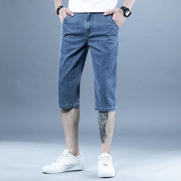 men's jeans 2021 summer regular fit gray short fashion casual elastic and comfortable cotton denim shorts male brand clothes, Blue
men's jeans 2021 summer regular fit gray short fashion casual elastic and comfortable cotton denim shorts male brand clothes, Blue