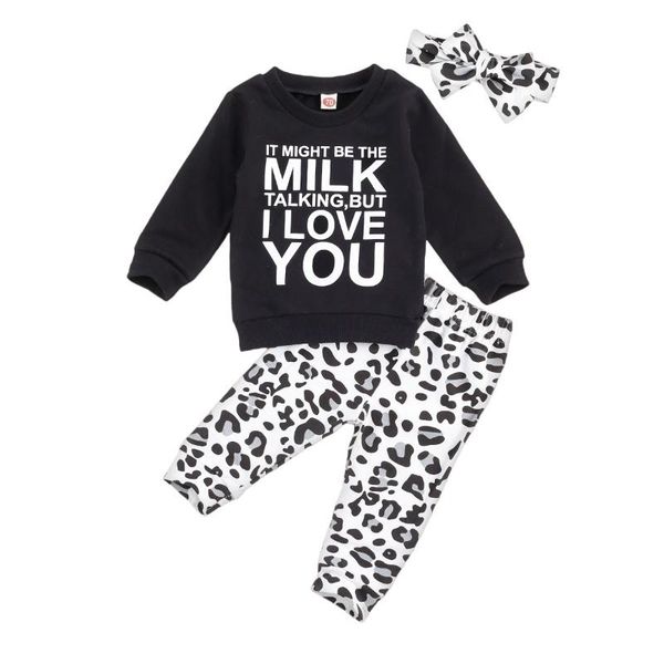 clothing sets autumn spring baby boys girls tracksuit clothes sweatshirt letter sweater leopard trousers pants headband 3pcs set outfit, White
clothing sets autumn spring baby boys girls tracksuit clothes sweatshirt letter sweater leopard trousers pants headband 3pcs set outfit, White