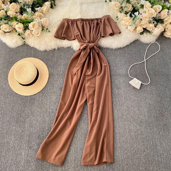 singreiny women off shoulder rompers slash neck short sleeve balt solid jumpsuits summer beach vacation wide leg rompers 210419, Black;white
singreiny women off shoulder rompers slash neck short sleeve balt solid jumpsuits summer beach vacation wide leg rompers 210419, Black;white