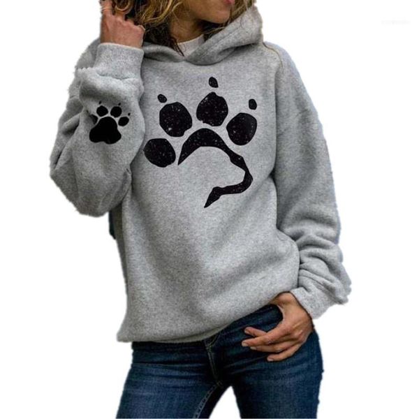 women's hoodies & sweatshirts cute cat footprints hooded loose long-sleeved printed casual femme large size grey army green 3xl, Black
women's hoodies & sweatshirts cute cat footprints hooded loose long-sleeved printed casual femme large size grey army green 3xl, Black