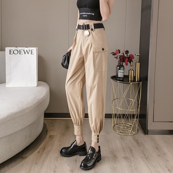 women's pants & capris trousers women 2021 casual joggers high waist loose femaleoveralls, Black;white
women's pants & capris trousers women 2021 casual joggers high waist loose femaleoveralls, Black;white