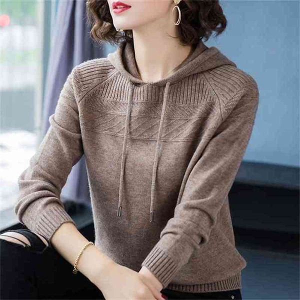 knitted sweater women's hooded loose autumn long-sleeved spring and wild bottoming shirt 210427, White;black
knitted sweater women's hooded loose autumn long-sleeved spring and wild bottoming shirt 210427, White;black