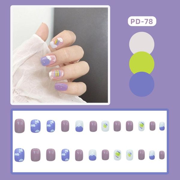 false nails 24pcs blue purple patch glue type short paragraph removable fashion manicure ne, Red;gold
false nails 24pcs blue purple patch glue type short paragraph removable fashion manicure ne, Red;gold