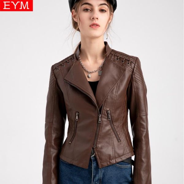 women's jackets 2021 autumn winter women black red faux leather lady zipper basic coat good quality fashion motor biker jacket 4xl, Black;brown
women's jackets 2021 autumn winter women black red faux leather lady zipper basic coat good quality fashion motor biker jacket 4xl, Black;brown