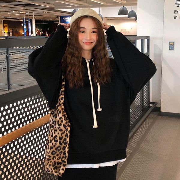 women's hoodies & sweatshirts 8 colors 2021 autumn and winter korean ins style loose solid color pullover thick womens (x965), Black
women's hoodies & sweatshirts 8 colors 2021 autumn and winter korean ins style loose solid color pullover thick womens (x965), Black