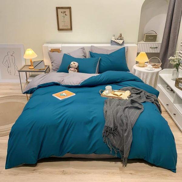 bedding sets set king size bedclothes for double bed solid color blue gray duvet cover plain dyed quilt covers
bedding sets set king size bedclothes for double bed solid color blue gray duvet cover plain dyed quilt covers