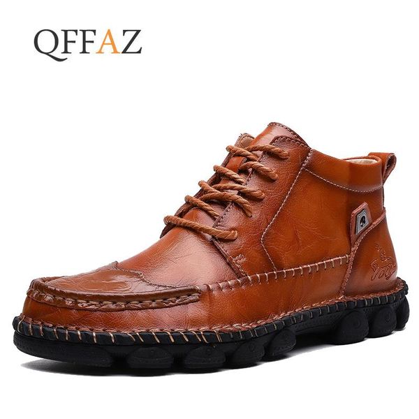 boots qffaz autumn winter leather men comfortable motorcycle footwear rubber ankle men's shoes size 38-48, Black
boots qffaz autumn winter leather men comfortable motorcycle footwear rubber ankle men's shoes size 38-48, Black