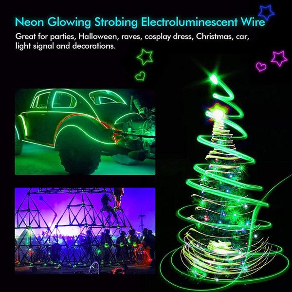 party decoration 3m drive cold light dance float luminous line (without battery)