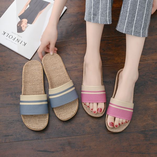female flax slippers lovers fashion home slides breathable anti-slip indoor flat shoes woman men house floor slipper sh021403, Black
female flax slippers lovers fashion home slides breathable anti-slip indoor flat shoes woman men house floor slipper sh021403, Black