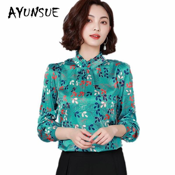 women's blouses & shirts ayunsue women fashion 2021 spring silk floral elegant blouse long sleeve womens plussize 4xl blusas, White
women's blouses & shirts ayunsue women fashion 2021 spring silk floral elegant blouse long sleeve womens plussize 4xl blusas, White