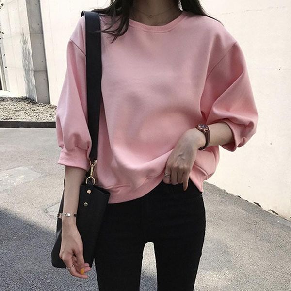 women's hoodies & sweatshirts women candy color sweatshirt three quarter sleeve lazy style o-neck pullovers casual solid s, Black
women's hoodies & sweatshirts women candy color sweatshirt three quarter sleeve lazy style o-neck pullovers casual solid s, Black