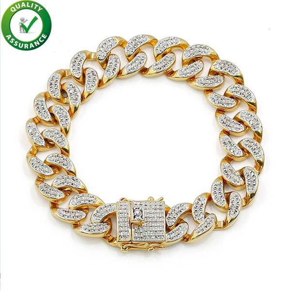 mens bracelets hip hop jewelry iced out cubic zircon cuban chain gold bracelet luxury designer love bangle fashion brand cz diamond rapper, Black
mens bracelets hip hop jewelry iced out cubic zircon cuban chain gold bracelet luxury designer love bangle fashion brand cz diamond rapper, Black