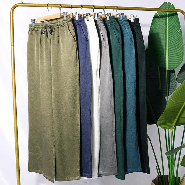 women's pants & capris spring/summer 2021 silk elastic trousers pearl satin wide-legged mulberry multi-colored, Black;white
women's pants & capris spring/summer 2021 silk elastic trousers pearl satin wide-legged mulberry multi-colored, Black;white