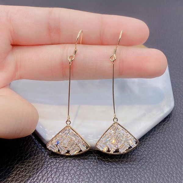 dangle & chandelier classic elegant sector crystal earrings for women s925 needle zircon temperament jewelry party gift, Silver
dangle & chandelier classic elegant sector crystal earrings for women s925 needle zircon temperament jewelry party gift, Silver