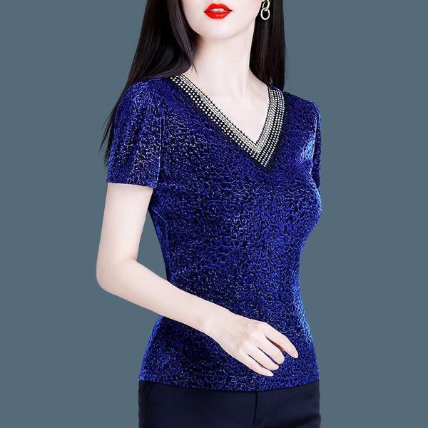 women's t-shirt 2021 v-neck foreign style small shirt thin for women, White
women's t-shirt 2021 v-neck foreign style small shirt thin for women, White