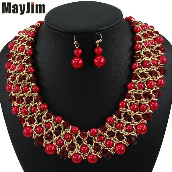 earrings & necklace statement 2021 fashion jewelry sets handmade bead chain big pearl dubai vintage beads bijoux accessories, Silver
earrings & necklace statement 2021 fashion jewelry sets handmade bead chain big pearl dubai vintage beads bijoux accessories, Silver