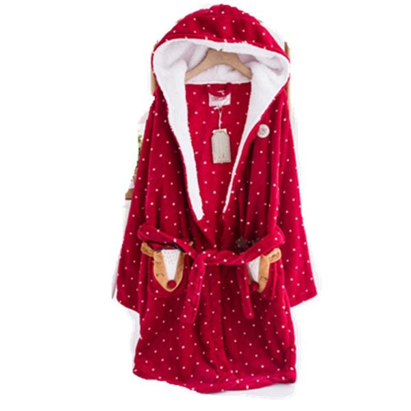 woman's nightgown coral velvet bathrobe child christmas robe women's sleepwear, Black;red
woman's nightgown coral velvet bathrobe child christmas robe women's sleepwear, Black;red