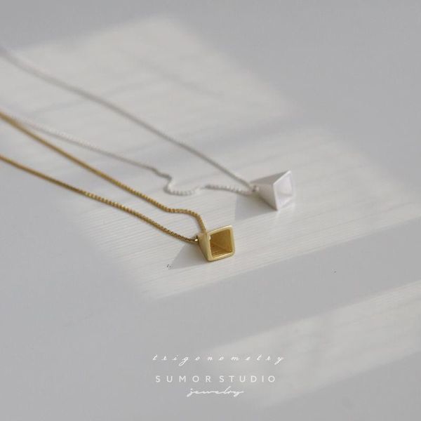 chains three-dimensional triangular pyramid s silver chain female temperament contracted pendant necklace geometric cold wind clavicle
chains three-dimensional triangular pyramid s silver chain female temperament contracted pendant necklace geometric cold wind clavicle