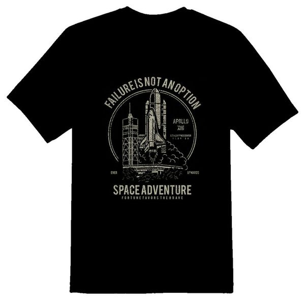 space adventure failure is not an option black or white tee, White;black 
space adventure failure is not an option black or white tee, White;black