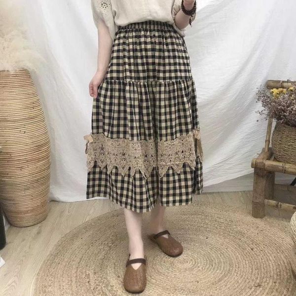 skirts mori women's cotton and linen plaid skirt in the long section of lace cake pettiskirt loose summer, Black
skirts mori women's cotton and linen plaid skirt in the long section of lace cake pettiskirt loose summer, Black