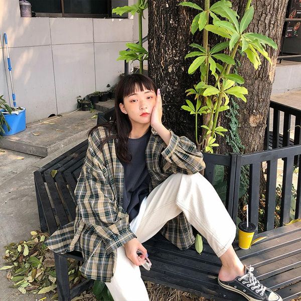 women's blouses & shirts qweek plaid shirt women checkered beautiful ladies korean style 2021 fashion vintage long sleeve button up car, White
women's blouses & shirts qweek plaid shirt women checkered beautiful ladies korean style 2021 fashion vintage long sleeve button up car, White