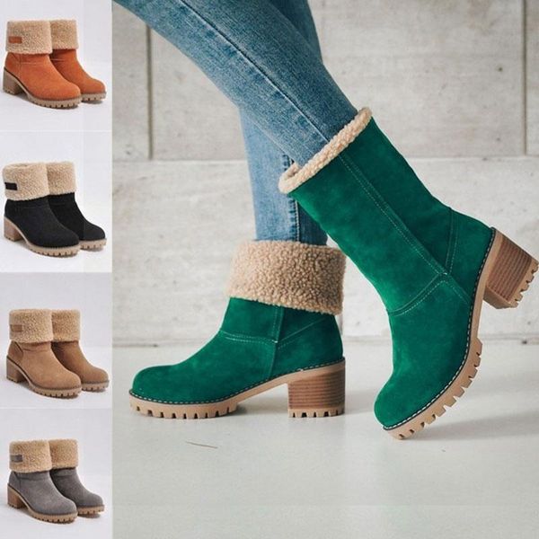 boots borruice autumn and winter shoes women fur square thick heel mid-calf snow fashion flat non-slip ladies, Black
boots borruice autumn and winter shoes women fur square thick heel mid-calf snow fashion flat non-slip ladies, Black