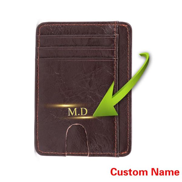 card holders rifd mini travel holder men women vintage bank purse money case credit id window wallet for customized name, Brown;gray
card holders rifd mini travel holder men women vintage bank purse money case credit id window wallet for customized name, Brown;gray