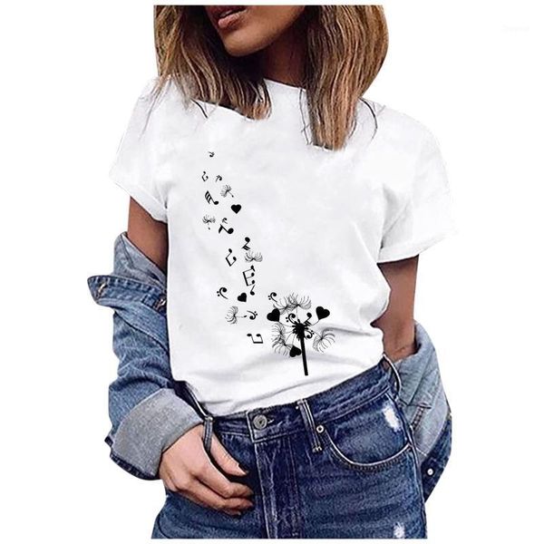 women's t-shirt women dandelion print t-shirts casual short sleeves o-neck loose tshirt tee summer clothing harajuku female 2021, White
women's t-shirt women dandelion print t-shirts casual short sleeves o-neck loose tshirt tee summer clothing harajuku female 2021, White