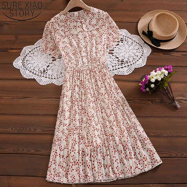 summer sweet high waist short sleeve party women pleated dress preppy style fashion chiffon floral print midi 9859 210508, Black;gray
summer sweet high waist short sleeve party women pleated dress preppy style fashion chiffon floral print midi 9859 210508, Black;gray