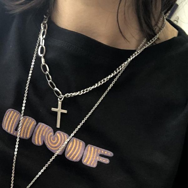 classic cross men necklace stainless steel couple fashion street hip hop metal pendant for women jewelry gift chains, Silver
classic cross men necklace stainless steel couple fashion street hip hop metal pendant for women jewelry gift chains, Silver