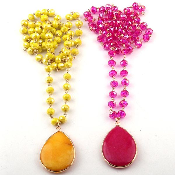 pendant necklaces fashion glass crystal rosary chain link stone drop women ethnic necklace, Silver
pendant necklaces fashion glass crystal rosary chain link stone drop women ethnic necklace, Silver