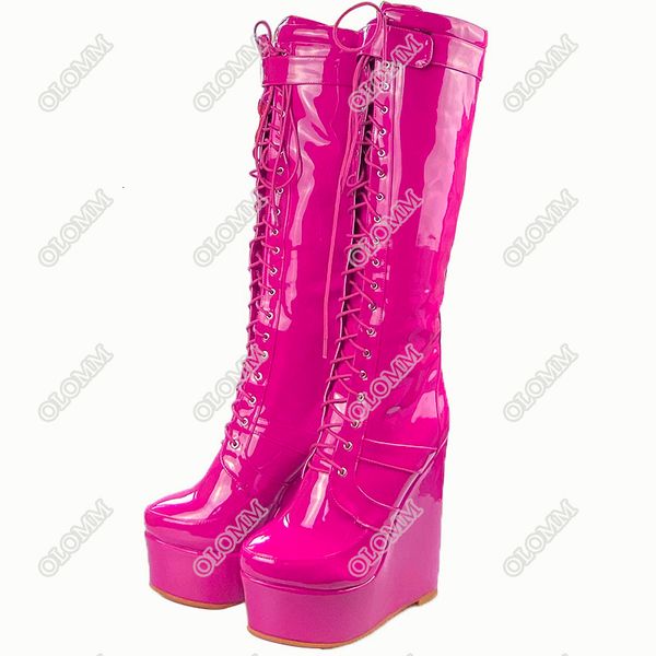 boots ol'handcrafted woman bright knee high-heel boots round toe beautiful red club wear women's shoes more me size 5-20 mb69, Black
boots ol'handcrafted woman bright knee high-heel boots round toe beautiful red club wear women's shoes more me size 5-20 mb69, Black