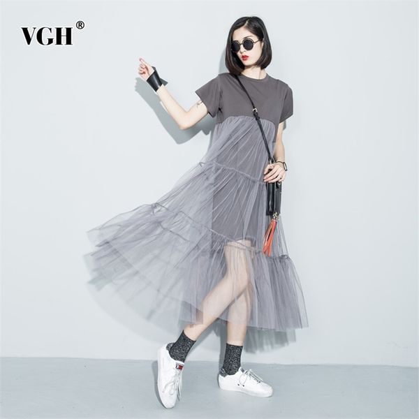 irregular patchwork mesh women dress o neck short sleeve high waist asymmetrical loose dresses female fashion clothing 210531, Black;gray
irregular patchwork mesh women dress o neck short sleeve high waist asymmetrical loose dresses female fashion clothing 210531, Black;gray