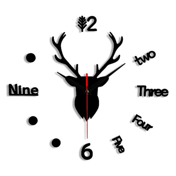 wall clocks diy mute clock 3d frameless mirror surface sticker deer circle home office bedroom creation decoration walls 80x80
wall clocks diy mute clock 3d frameless mirror surface sticker deer circle home office bedroom creation decoration walls 80x80