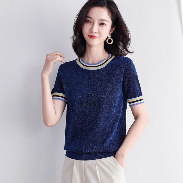 women's t-shirt summer t shirt o-neck short sleeve bright wire kint tshirts blingbling loose tees femme streetwear hqch, White
women's t-shirt summer t shirt o-neck short sleeve bright wire kint tshirts blingbling loose tees femme streetwear hqch, White