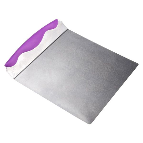 xlarge 8" stainless steel pastry fondant scraper with plastic handle baking & tools