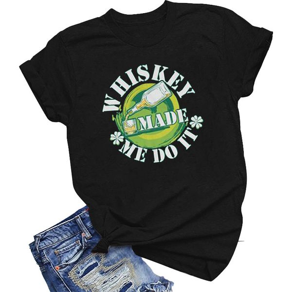 2021 spring / summer new women's made whiskey printed round neck short sleeve t-shirt for women online sell, White
2021 spring / summer new women's made whiskey printed round neck short sleeve t-shirt for women online sell, White