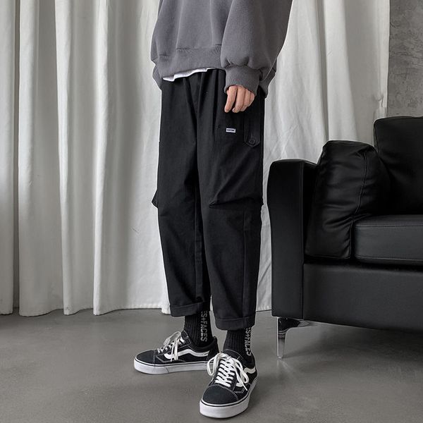casual pants pockets loose elastic waist chic trendy mens harajuku ulzzang korean style solid all-match large size retro ins new, Black
casual pants pockets loose elastic waist chic trendy mens harajuku ulzzang korean style solid all-match large size retro ins new, Black
