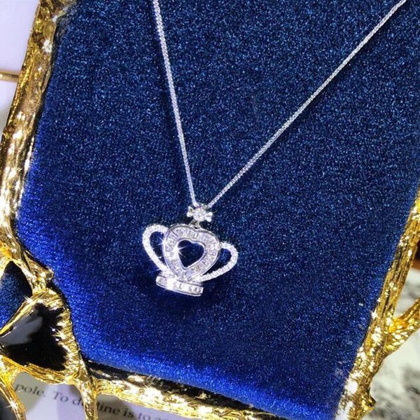 pendant necklaces huitan women crown necklace silver color chain delicate girls accessories for party fashion jewelry 2021
pendant necklaces huitan women crown necklace silver color chain delicate girls accessories for party fashion jewelry 2021