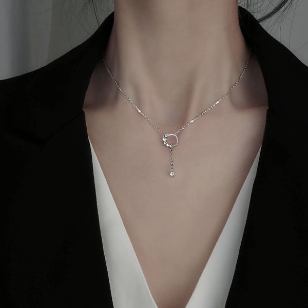 light luxury necklace female niche design feeling necklace summer collarbone chain necklace wind, Silver
light luxury necklace female niche design feeling necklace summer collarbone chain necklace wind, Silver