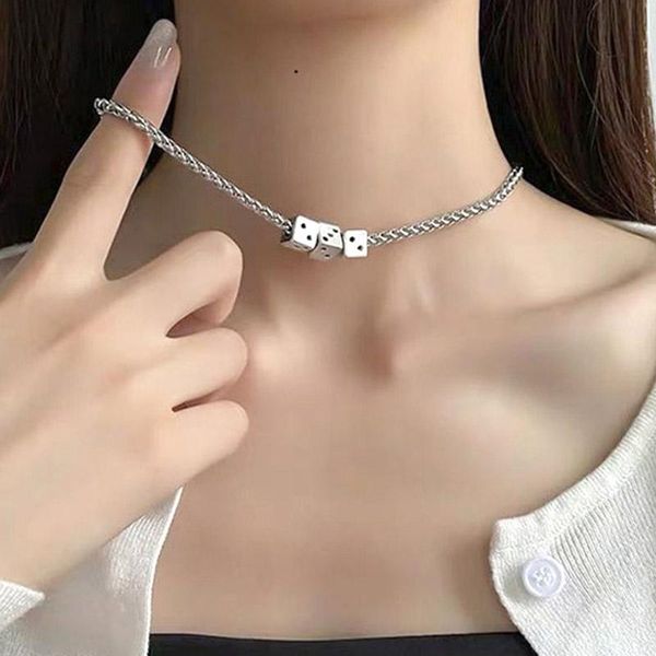 chokers punk rock dice pendant necklace vintage twist chains goth cube beaded for men women fashion jewelry gift, Golden;silver
chokers punk rock dice pendant necklace vintage twist chains goth cube beaded for men women fashion jewelry gift, Golden;silver