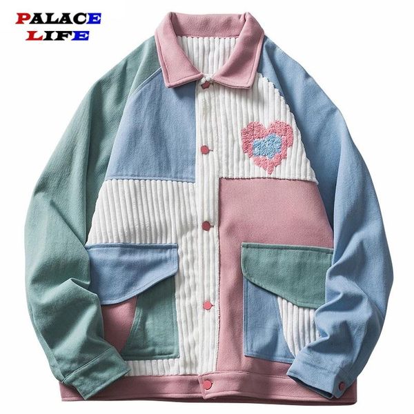 men's jackets hip hop streetwear jacket men furry heart color block patchwork 2021 autumn harajuku cotton casual college outwear, Black;brown
men's jackets hip hop streetwear jacket men furry heart color block patchwork 2021 autumn harajuku cotton casual college outwear, Black;brown