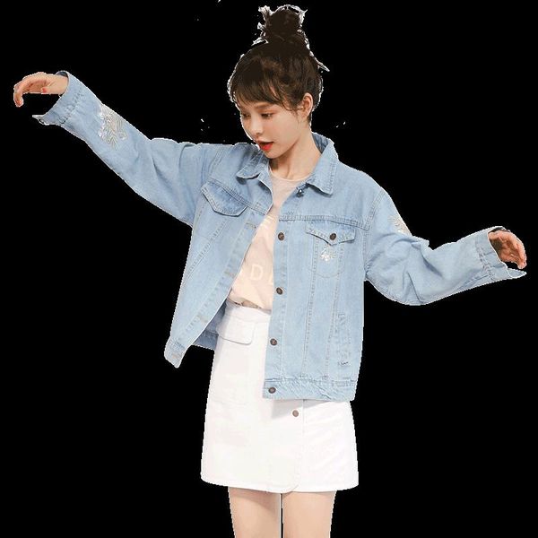 women's jackets tajiyane spring autumn denim jacket women harajuku kawaii ladies coats korean embroidery jeans jaquetas feminina zl364, Black;brown
women's jackets tajiyane spring autumn denim jacket women harajuku kawaii ladies coats korean embroidery jeans jaquetas feminina zl364, Black;brown
