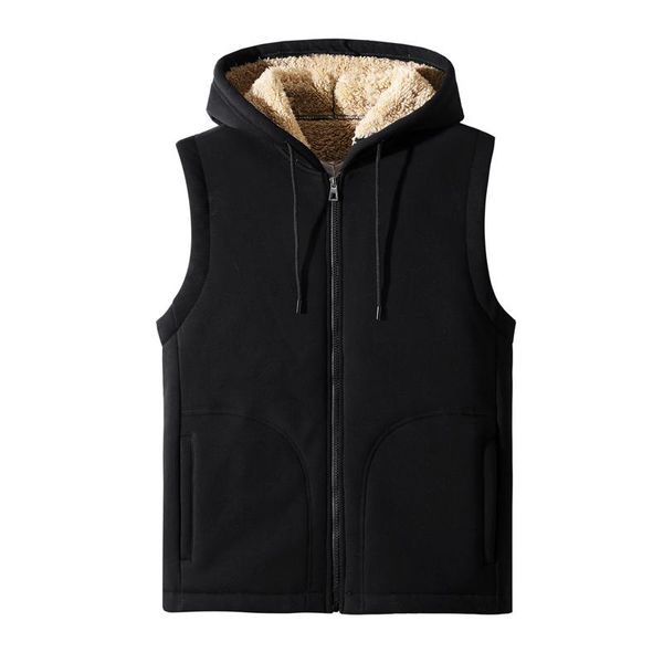men's vests 2021 korean casual sleeveless velvet and thick jacket men artificial lamb hair vest solid hooded waistcoat male m-4xl, Black;white
men's vests 2021 korean casual sleeveless velvet and thick jacket men artificial lamb hair vest solid hooded waistcoat male m-4xl, Black;white