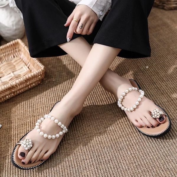 slippers string bead pearl fashion beach flat slides women outside solid novelty elegant casual summer ladies shoes, Black
slippers string bead pearl fashion beach flat slides women outside solid novelty elegant casual summer ladies shoes, Black