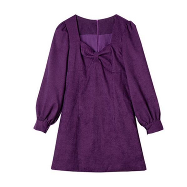 women khaki purple corduroy square collar bow ruched puff long sleeve zipper mini dress spring korea d2339 210514, Black;gray
women khaki purple corduroy square collar bow ruched puff long sleeve zipper mini dress spring korea d2339 210514, Black;gray